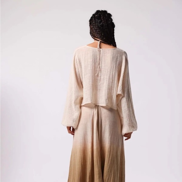 STUDIO TIA - DELILAH MACRAME TOP - UNDYED /CURRY - Picture 3 of 8